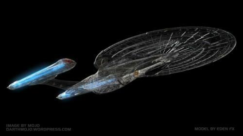 USS Enterprise E Wireframe 1